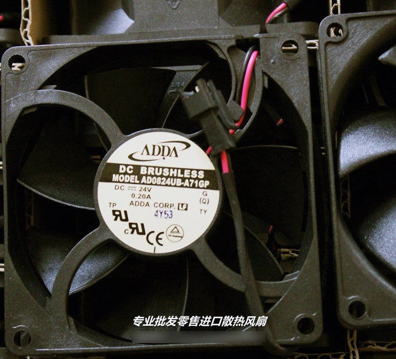 ADDA AD0824UB-A71GP 24V 0.20A 2wires Cooling Fan ADDA AD0824UB-A71GP 24V 0.20A 2wires Cooling Fan